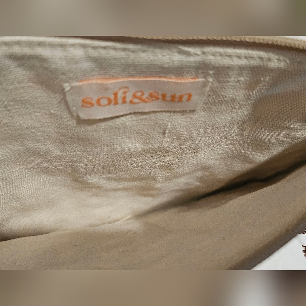 Soli & Sun Fearne Hand Woven Rattan Pouch - Picture 3 of 4